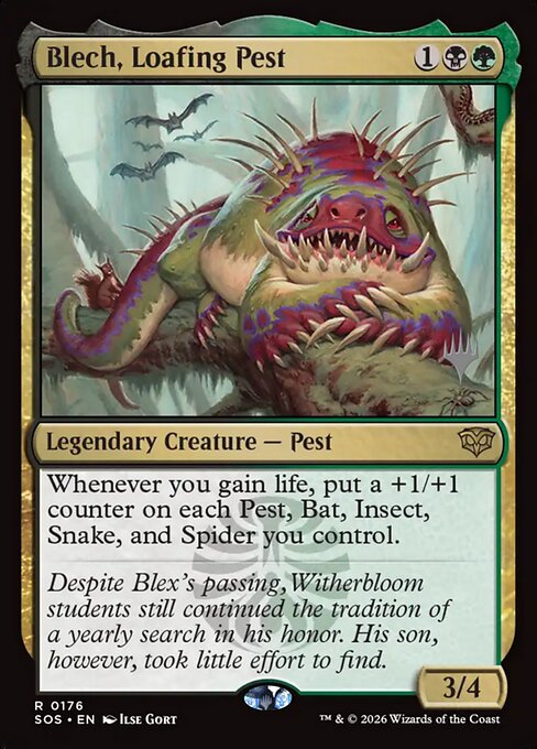 MTG Blech, Loafing Pest PSOS 176P Promo Pack Foil