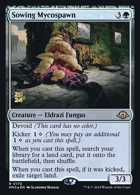 MTG Sowing Mycospawn PMH3 170s Prerelease Foil