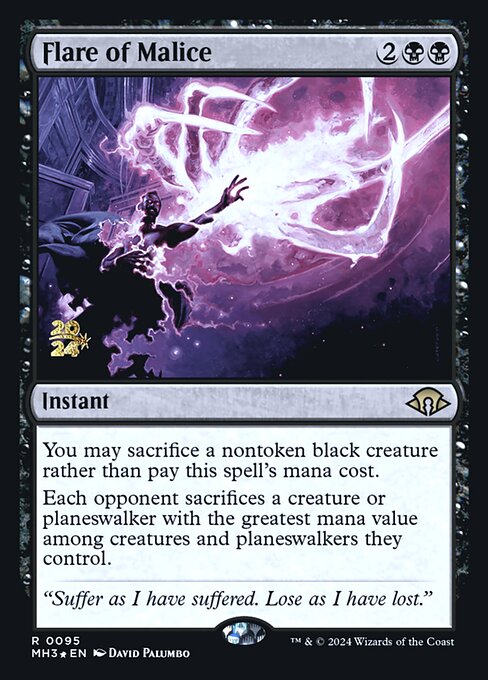 MTG Flare of Malice PMH3 095s Prerelease Foil
