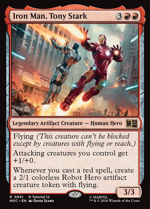 MTG Iron Man, Tony Stark MSC 851 Regular Nonfoil