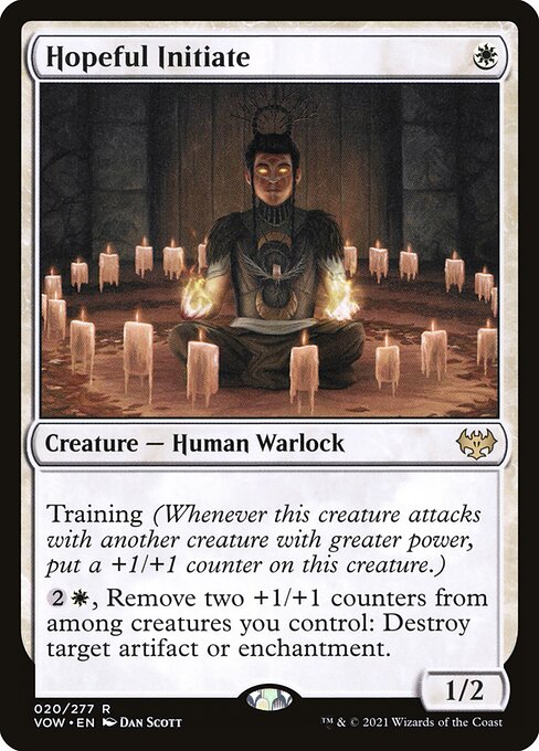 MTG Hopeful Initiate VOW 020 Standard Foil front