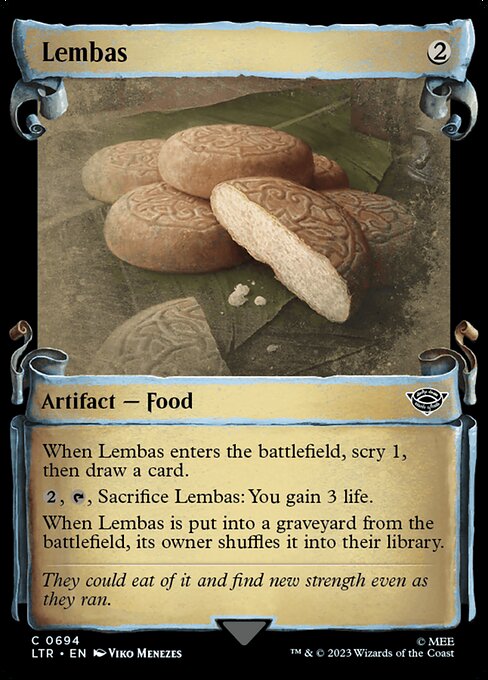 MTG Lembas LTR 694 Showcase Scrolls of Middle-earth Silver Foil