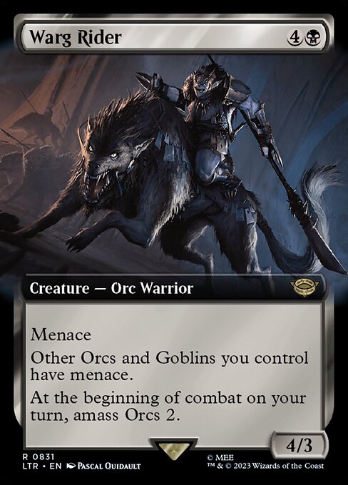 MTG Warg Rider LTR 831 Extended Art Jumpstart Volume 2 Nonfoil