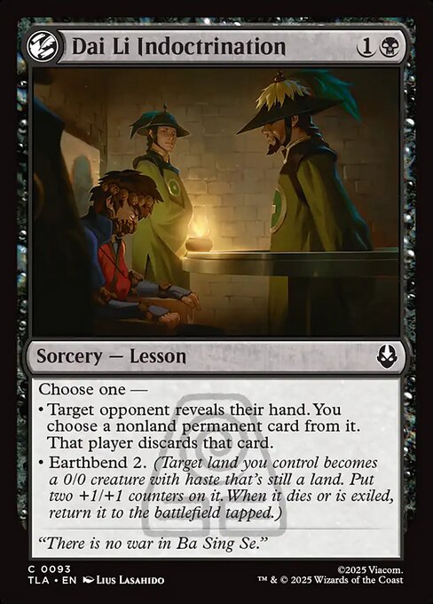 MTG Dai Li Indoctrination TLA 093 Regular Nonfoil