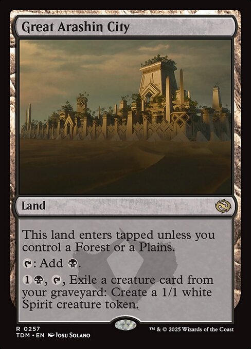 MTG Great Arashin City TDM 257 Regular Nonfoil