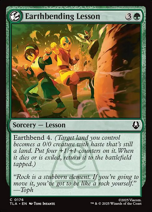 MTG Earthbending Lesson TLA 176 Regular Nonfoil
