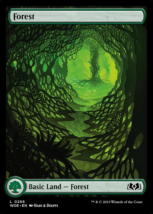 MTG Forest WOE 266 Regular Nonfoil