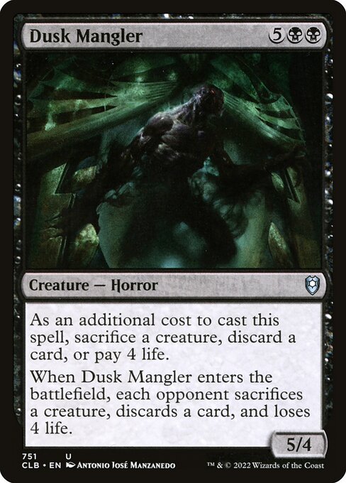 MTG Dusk Mangler CLB 751 Commander Deck Nonfoil