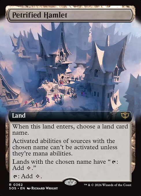 MTG Petrified Hamlet SOS 362 Extended Art Nonfoil