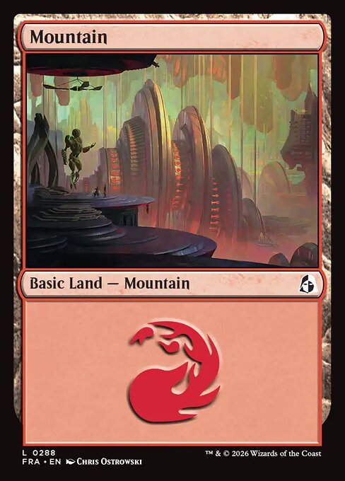 MTG Mountain FRA 288 Standard Foil front
