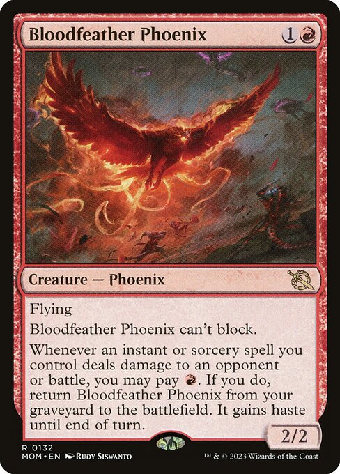 MTG Bloodfeather Phoenix MOM 132 Regular Nonfoil