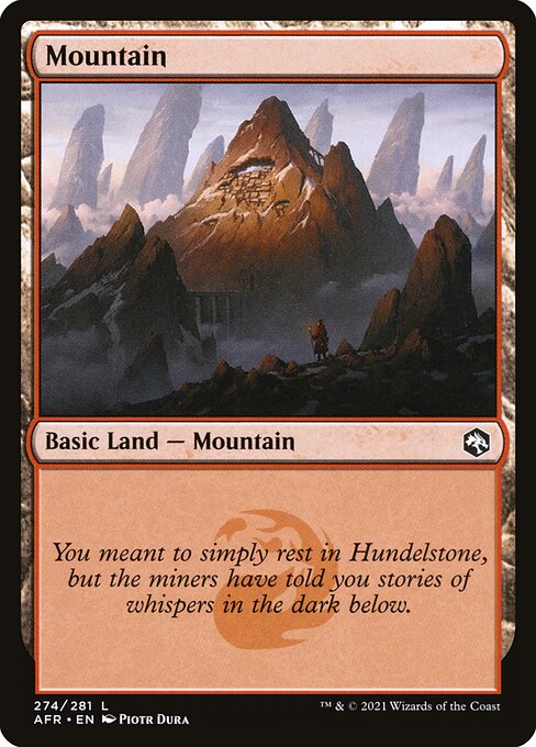MTG Mountain AFR 274 Regular Foil