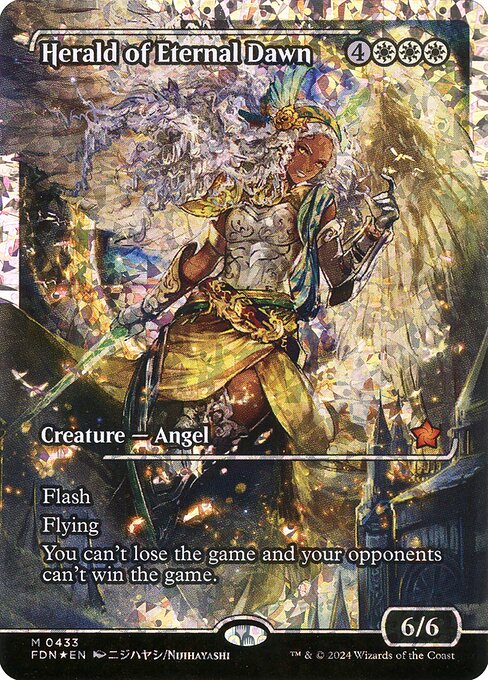 MTG Herald of Eternal Dawn FDN 433 Japan Showcase Fracture Foil