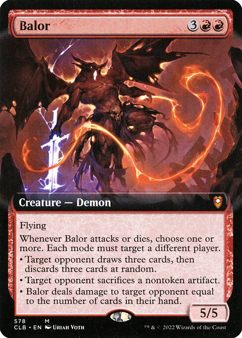 MTG Balor CLB 578 Extended Art Foil