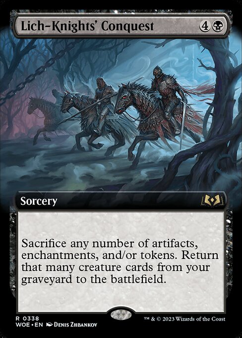 MTG Lich-Knights' Conquest WOE 338 Extended Art Foil