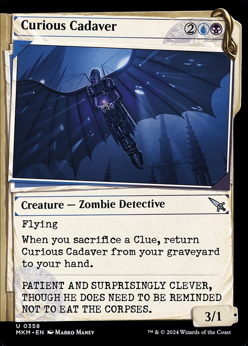 MTG Curious Cadaver MKM 358 Showcase Dossier Foil