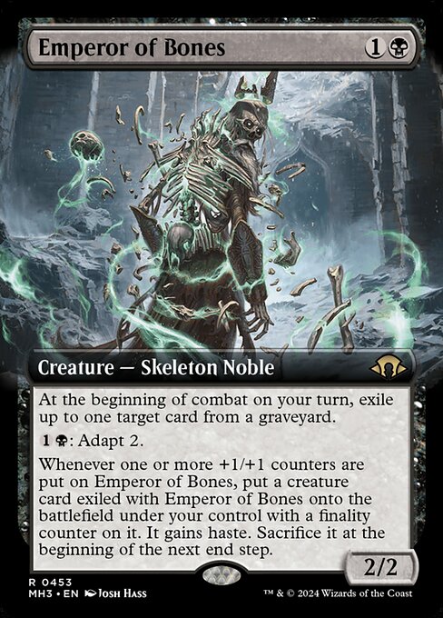MTG Emperor of Bones MH3 453 Extended Art Foil