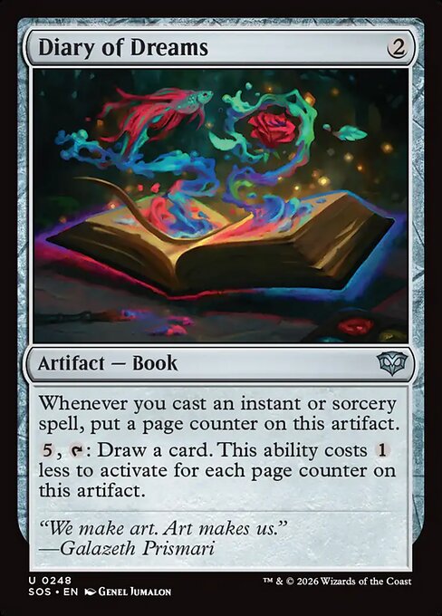 MTG Diary of Dreams SOS 248 Regular Nonfoil