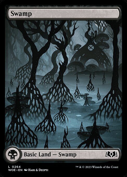 MTG Swamp WOE 264 Regular Foil