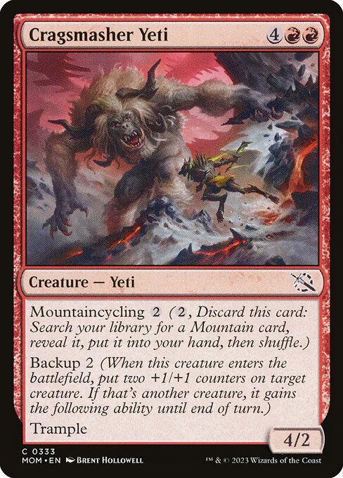 MTG Cragsmasher Yeti MOM 333 Jumpstart Foil