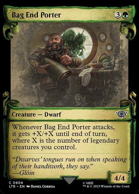MTG Bag End Porter LTR 604 Showcase Scrolls of Middle-earth Nonfoil