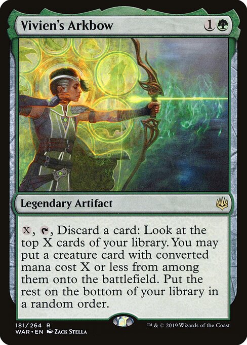 MTG Vivien's Arkbow WAR 181 Standard Foil front