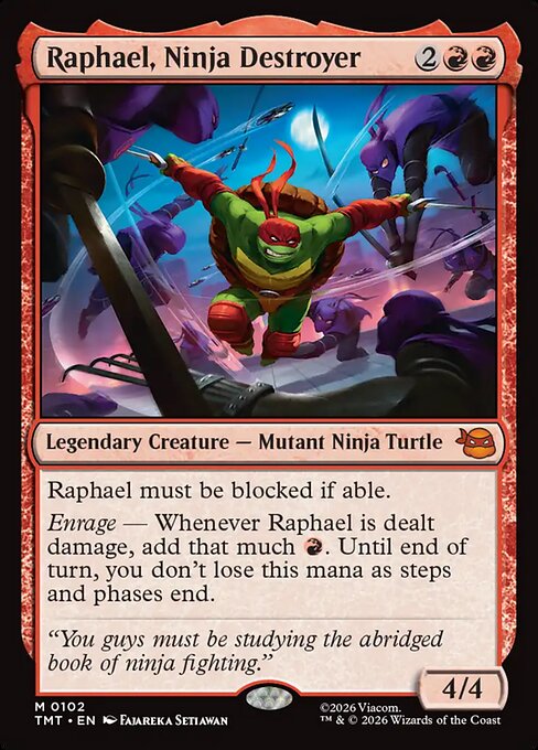 MTG Raphael, Ninja Destroyer TMT 102 Regular Foil