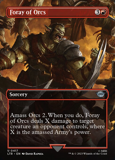 MTG Foray of Orcs LTR 417 Borderless Nonfoil