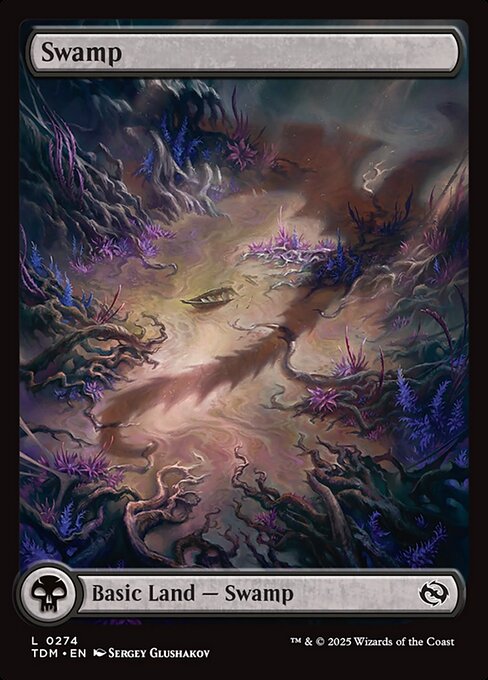 MTG Swamp TDM 274 Full Art Dragon's Presence Nonfoil