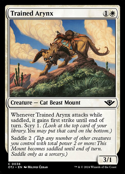 MTG Trained Arynx OTJ 036 Regular Nonfoil