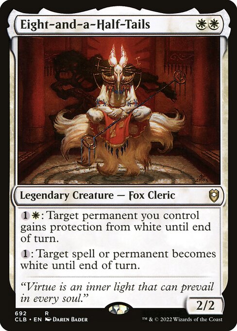 MTG Eight-and-a-Half-Tails CLB 692 Commander Deck Nonfoil