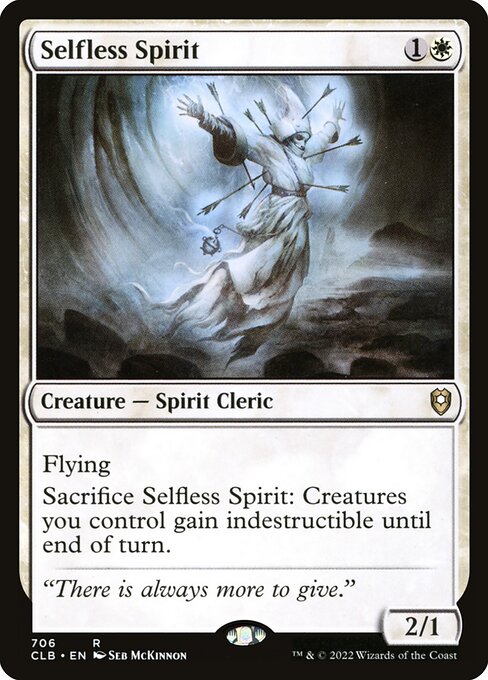 MTG Selfless Spirit CLB 706 Commander Deck Nonfoil