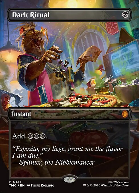 MTG Dark Ritual TMC 131 Borderless Pizza Bundle Promo Foil