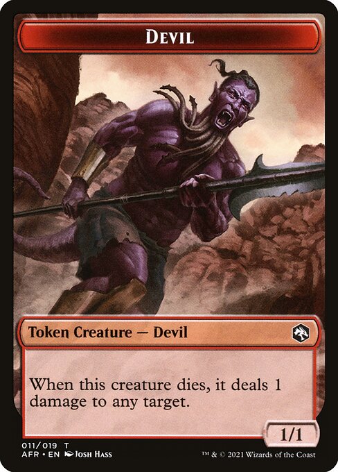 MTG Devil Token AFR 011 Token Foil