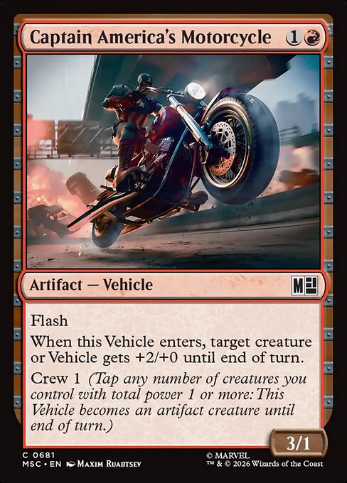 MTG Captain America's Motorcycle MSC 681 Regular Nonfoil