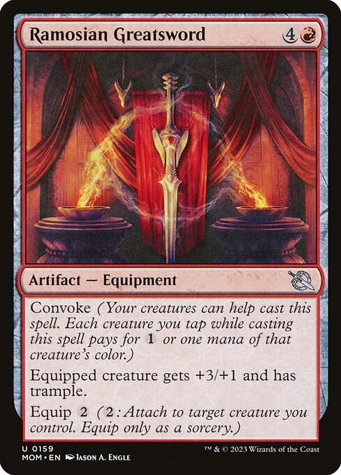 MTG Ramosian Greatsword MOM 159 Regular Nonfoil