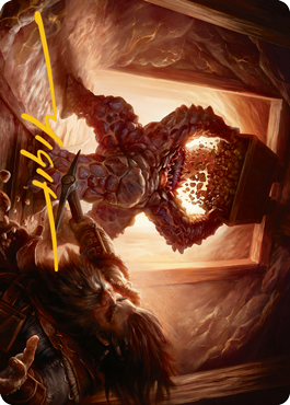 MTG Xorn AAFR 023 Art Card Gold Stamped Signature