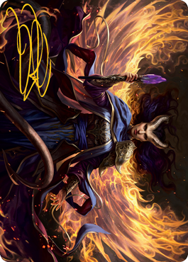MTG Farideh, Devil's Chosen AAFR 032 Art Card Gold Stamped Signature