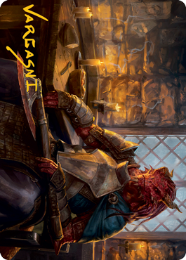 MTG Jaded Sell-Sword AAFR 047 Art Card Gold Stamped Signature