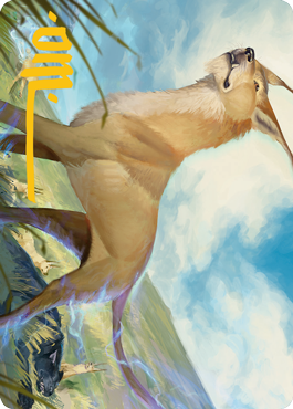 MTG Blink Dog AAFR 020 Art Card Gold Stamped Signature