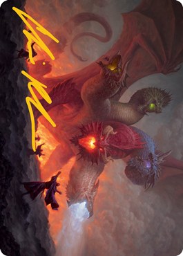 MTG Tiamat AAFR 026 Art Card Gold Stamped Signature