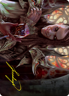 MTG Voldaren Epicure AVOW 074 Art Card Gold Stamped Signature front
