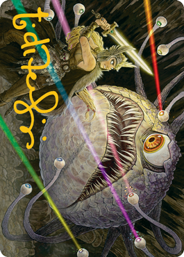 MTG Hive of the Eye Tyrant AAFR 053 Art Card Gold Stamped Signature