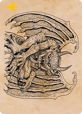 MTG Cloister Gargoyle AAFR 065 Art Card Gold Stamped Signature