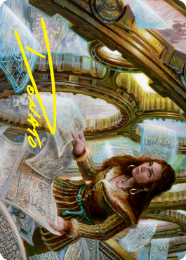 MTG Cartographer's Survey AVOW 051 Art Card Gold Stamped Signature front