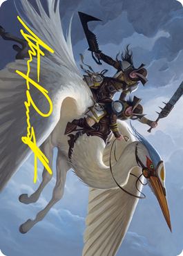 MTG Gryffwing Cavalry AVOW 011 Art Card Gold Stamped Signature front