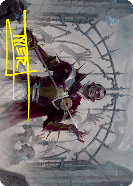 MTG Cemetery Gatekeeper AVOW 039 Art Card Gold Stamped Signature front