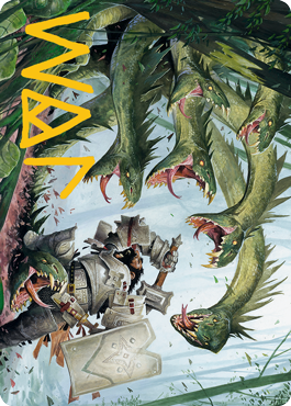 MTG Lair of the Hydra AAFR 067 Art Card Gold Stamped Signature