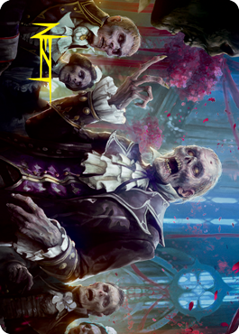 MTG Undead Butler AVOW 037 Art Card Gold Stamped Signature front