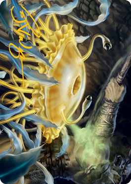 MTG Flumph AAFR 012 Art Card Gold Stamped Signature